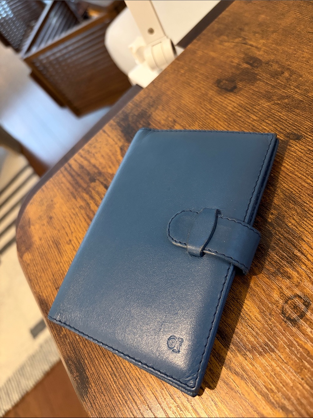 Christian Lacroix Blue Leather Travel Card & Passport Organizer